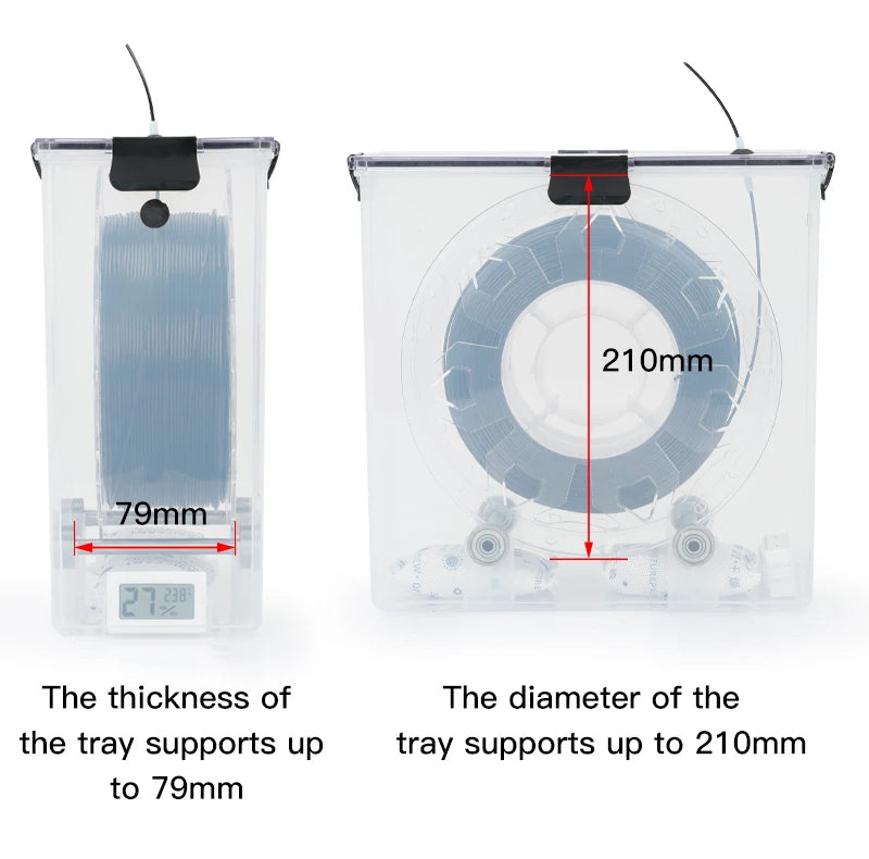 3D Printer Filament Dryer Box Airtight And Moisture-Resistant Real-Time Monitoring For 3D Printer PLA ABS Filaments