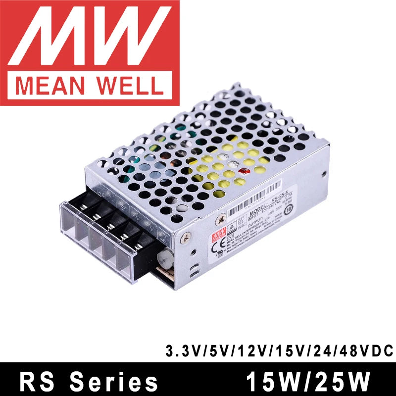 Mean Well LRS-Series Single Output Switching Power Supply (5, 12, 15, 24, 36, 48)V (50, 75, 100, 150, 200, 350, 450, 600) W