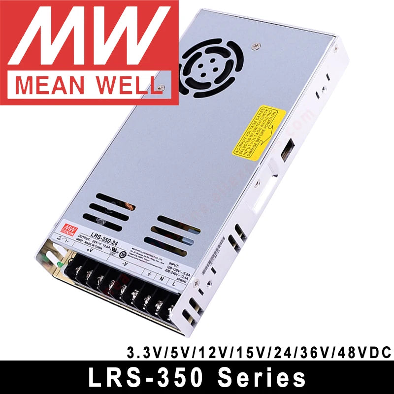 Mean Well LRS-Series Single Output Switching Power Supply (5, 12, 15, 24, 36, 48)V (50, 75, 100, 150, 200, 350, 450, 600) W